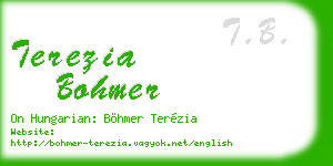 terezia bohmer business card
