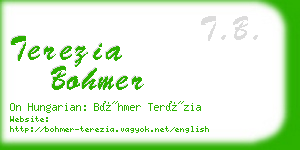 terezia bohmer business card